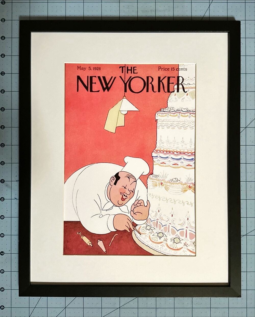 Framed 1928 The New Yorker Magazine May 5 Dove Wedding Cake